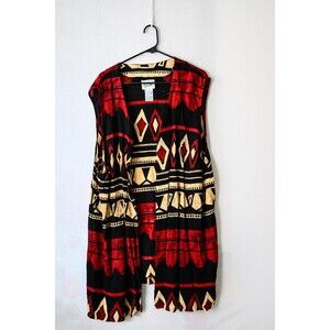 Vintage Oluna Rose Kaftan geometric abstract aztec western 22x24 Plus sleeveless